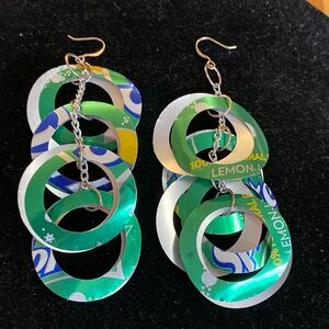 Unique earrings purchased at juried craft show.